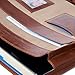 Alpine Swiss Genuine Leather Writing Pad Portfolio Business Case for Left & Right Handed Use with Tablet Sleeve Brown