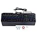 KrBn Mechanical Keyboard PC Gaming Muticolor Full Size Backlit Ergonomic Phone Holder 2019 Newest