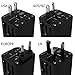 VENTURE 4TH ® Worldwide Travel Adapter Charger All in One Dual USB Charging Ports UK Europe – Black