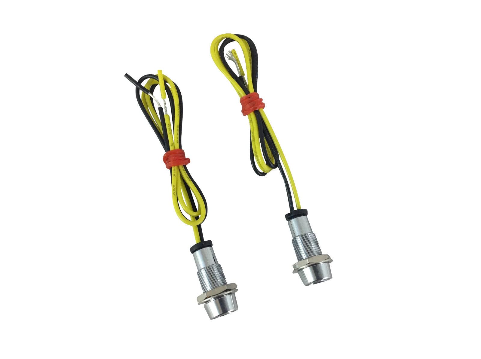 Motorbike Car LED Indicators or Mini Micro Dashboard Display Turn Signal Flasher Blinker Marker Lights Pick Up Van 4x4 Custom Car in Chrome