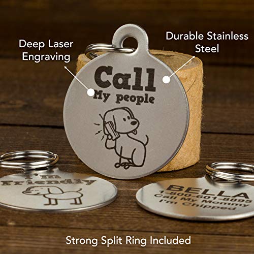 If It Barks - Engraved Pet ID Tags for Dogs - Personalized Stainless Steel Identification Tags - Custom Name Tag Attachment - Made in USA, I'm Deaf - Thumbnail 4