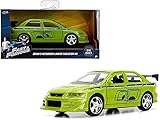 New DIECAST Toys CAR JADA 1:32 W/B - Metals - Fast & Furious - Brian's Mitsubishi Lancer Evolution VII (Green) 99789