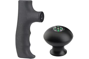 Rigdance Monopod Handle Grip + Trekking Pole Head Grip Knob with Compass for Hiking, Converted Monopod to a Cane Walking Stick