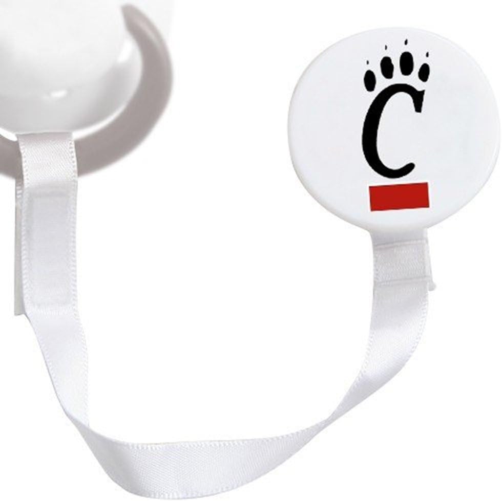 Amazon Com Cincinnati Bearcats Football Basketball White Pacifier Clip Set Of 2 Sports Outdoors