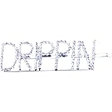 ballboU-Women Girl Glitter Rhinestone Faux Crystal Funny Letters Glam DRIPPIN Hair Clip DIY Styling Barrette