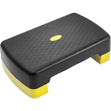 Adjustable Aerobic Step Platform – 16”, 28”, 30”, 43” Height Options, Exercise Stepper For Home Gym