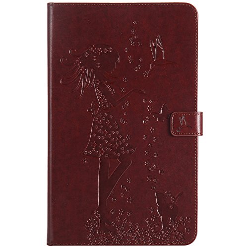 Funyye Magnetic Flip Closure Case for Samsung Galaxy Tab A SM-T580,Luxury PU Leather Wallet with Credit Card Holder Slots Soft Silicone Ultra Thin Case for Galaxy Tab A 10.1(SM-T580/SM-T585),Brown - Thumbnail 2