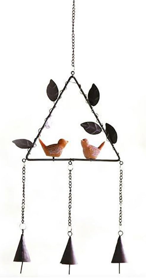 beiguoxia Hollow Circle Triangle Bird Wind Chime Bells Hanging Home Wall Window Decoration