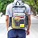 PACKISM Clear Backpack - Large Clear Backpacks Heavy Duty Transparent Backpack, See Through Backpack Clear Bookbag for Student, School, Work, Travel, Black(for age 12 above)