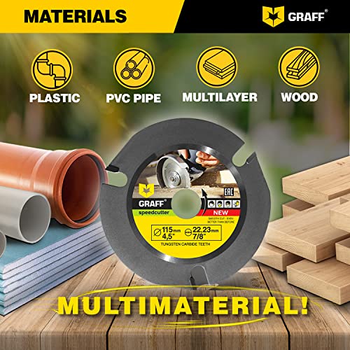 GRAFF SPEEDCUTTER 4 ½ Wood Carving Disc for Angle Grinder Circular