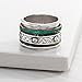 Silpada 'Isabella Spinner' Striped Ring with Cubic Zirconias in Sterling Silver & Patina Brass, Size 8