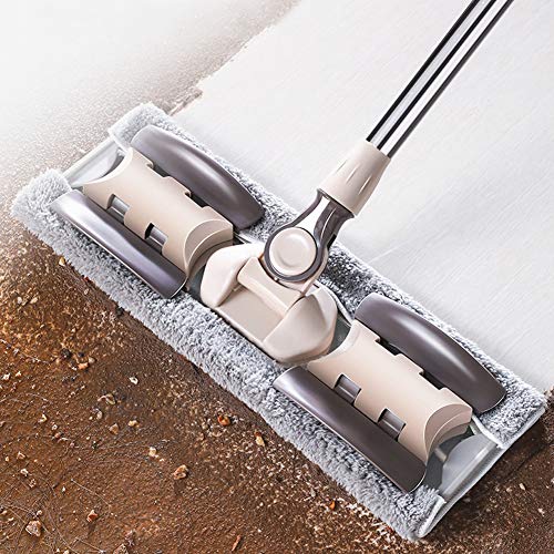 VAIIGO Professional Microfiber Hardwood Floor Mop, Flat Mops with Reusable and Machine Washable Pads for Home/Office Wet or Dry Floor Cleaning,with Mop Organizer Rack