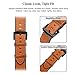 SWEES Leather Band Compatible with Apple Watch Bands 46mm 45mm 44mm 42mm (Series 1/2/3) Men Women, Vintage Genuine Leather Replacement Wristband for iWatch Series 10 9 8 7 6 5 4 3 2 1 SE Brown