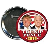 Donald Trump and Mike Pence Round 2016 Campaign Button 3