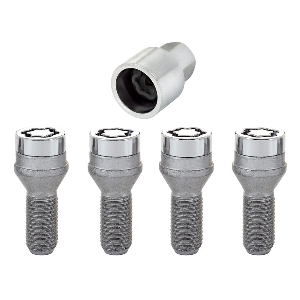 McGard 27222SU Wheel Lock Bolts SU M14 x 1,5, cone seat, shaft length 27,3 mm, Overall length 50,3 mm, Hex size 17mm Key diameter 25,8 mm, Chrome