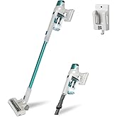 Kenmore DS4020 Cordless Stick Vacuum Lightweight Cleaner 2-Speed Power Suction LED Headlight 2-in-1 Handheld for Hardwood Floor, Carpet & Dog Hair, Green