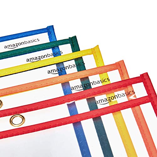 Amazon Basics Heavy Duty Dry Erase Ticket Holder Pockets 8.5" X 11", Pack of 25 Pricepulse