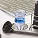 OXO Good Grips 2 Pack Palm Brush Storage Set with Soap Dispensing, Nylon Bristles, Black, Holder