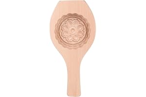 Wooden Mooncake Flower Pattern DIY Moon Cake Mould Muffin Biscuit Chocolate Small Pastry Baking Tool(#1)