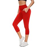 Aoliks Leggings with Pockets for Women - High Waist Tummy Control Yoga Pants Running Gym Workout Dance Pants