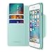 iPhone 6S Wallet Case, MAXBOOST ELEGANCE Series iPhone Wallet Cover for iPhone 6 / 6S Protective PU Leather Card Case w/3 Card Slots + Side Pocket Flip Magnetic - Light Pink/Teal