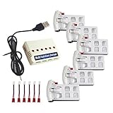 Wwman 6pcs 3.7V 500mah Batteries And 1to6 Battery Charger for syma X5U X5UC X5UW WIFI FPV Rc Quadcopter Drone Spare Parts