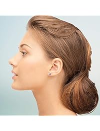 Juego de 5 pares de pendientes de perlas cultivadas de agua dulce de 0.315 in en plata de ley 925.