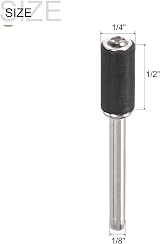 sourcing map 1/4 Inch Rubber Drum Mandrels 1/8 Inch Shank Holder for Rotary view 3