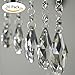 Pendants-Clear Teardrop Chandelier Crystal Pendants Glass Pendants Beads for Christmas Wedding Party Tree Garlands Decoration, DIY Jewelry Making,and Other DIY Craft Projects Pack of 20 (38mm, Clear)