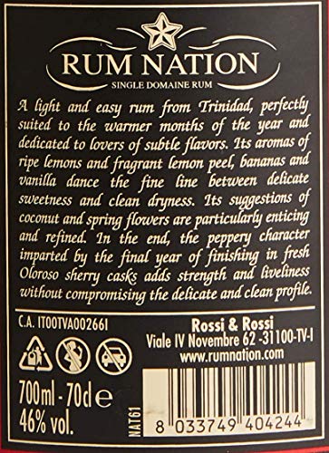 Rum Nation Trinidad 5 Jahre Oloroso Sherry Rum 0,7 Liter – Bild 6