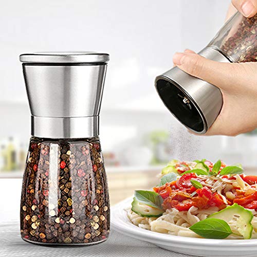 Ebaco Original Stainless Steel Salt or Pepper Grinder - Top Spice Mill with Ceramic Blades, Brushed Stainless Steel and Adjustable Coarseness By Pepper Grinder （Single Package） - Thumbnail 4