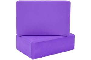 LABAUXITE Yoga Blocks 2 Pack, Lightweight Premium EVA Foam Yoga Blocks, Non Slip Supportive Foam Blocks Yoga Prop Accessories for Yoga, Pilates, Stretching and Meditation, Women Men Yogi Beginners