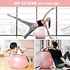 Exercise-ball-with-Air-Foot-Pump-55-75cm-Anti-Burst-Support-2200lbs-Extra-thick-Yoga-Birthing-Pregnancy-Pilates-Core-Strengthen-Fitness-Exercize-Balls-Easy-to-inflate Exercise Birthing Pregnancy ball 55-75cm - Anti-Burst Extra thick Yoga Pilates Core Strengthen Fitness Exercize Labours…