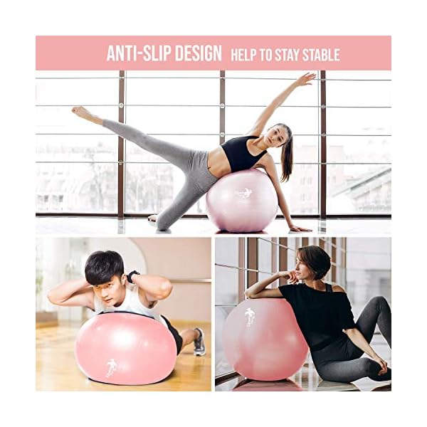 Exercise-ball-with-Air-Foot-Pump-55-75cm-Anti-Burst-Support-2200lbs-Extra-thick-Yoga-Birthing-Pregnancy-Pilates-Core-Strengthen-Fitness-Exercize-Balls-Easy-to-inflate Exercise Birthing Pregnancy ball 55-75cm - Anti-Burst Extra thick Yoga Pilates Core Strengthen Fitness Exercize Labours…