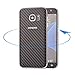 Samsung Galaxy S7 Skin Sticker, Supstar Premium 3D Texture Carbon Fibre Full Body Skin Vinyl Decal [Waterproof, Dustproof] Screen Protector for Galaxy S7 - Black