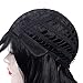 HUA MIAN LI Long Wavy Wig With Air Bangs Silky Full Heat Resistant Synthetic Wig for Women - Natural Looking Machine Made Grey Pink 26 inch Replacement Wig for Party Cosplay Body Wavy