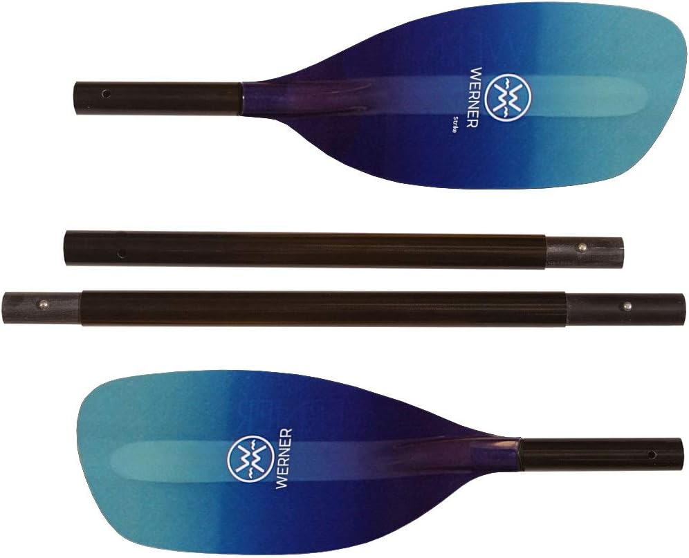 Werner Strike Fiberglass 4Piece Whitewater Kayak Paddle GradientGalaxy194cm