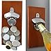 Joyfor, Magnetic Bottle Opener Wall Mount Fridge Magnet Beer Cap Catcher Kitchen Tool
