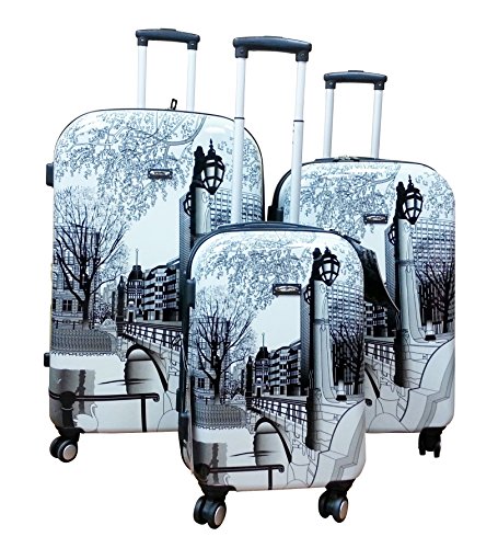 Kemyer Hard Shell Wheeled Spinner Piece Luggage Set Central