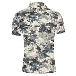 HUGS IDEA Colorful Camo Men's Golf Shirts Dry Fit