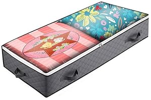 90L Under Bed Storage Containers, Closet Organizers and Storage Bins, Foldable Underbed Storage Bags for Blankets, Towels, Co