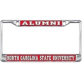 Dixie Dawgs North Carolina State Wolfpack Metal Domed License Plate Frame for Front or Back of Car Officially Licensed (Alumni)