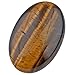 Rockcloud Oval Worry Stones,Palm Pocket Energy Stone,Healing Crystal with Velvet Bag,Tiger's Eye