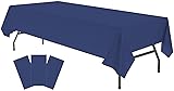 Plastic Navy Blue Tablecloths 3 Pack Disposable