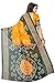 Shonaya Women's Party Wear Bandhani Bhaglpuri Art Silk Printed Saree Sari (Yellow)