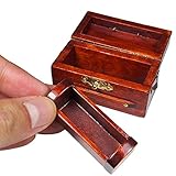 Odoria 1:12 Miniature Vintage Treasure Chest Wine Rack Dollhouse Decoration Accessories