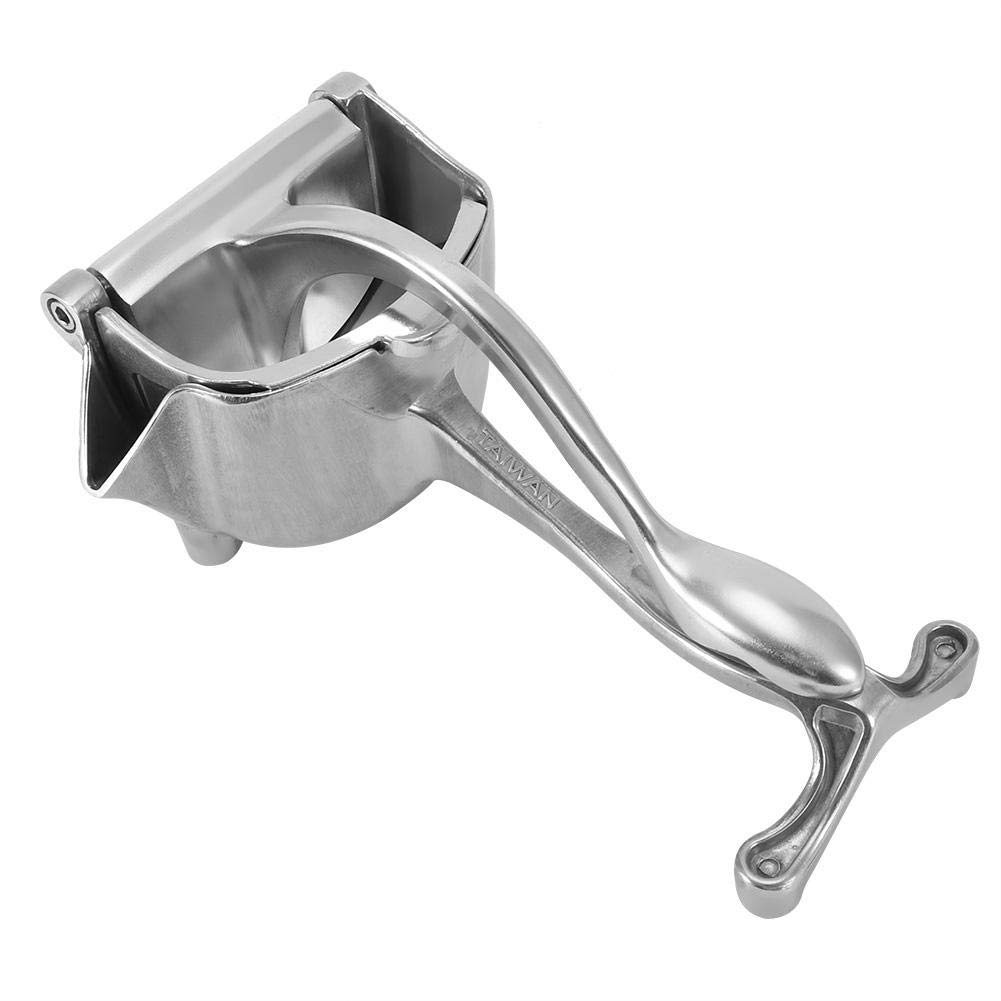 Manual Juicer, Stainless Steel Heavy Duty Single Press Lemon Squeezer Portable Small Manual Vegetable Fruit Juicer
