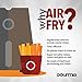 Gourmia GAF365 2.2 Qt Digital Air Fryer - Oil Free Healthy Cooking - 1 Touch Simple Settings - Sleek Compact Design - Removal Basket - Free Recipe Book Included