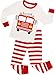 Boys Fire Truck Pajamas Children Christmas Clothes Kids Pjs Pants Set