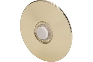Everyday BR5W Round Door Chime Button - 2-1/2-Inch, Brass